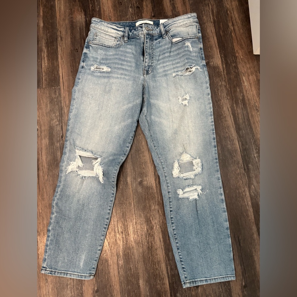 Eunina Light Blue Distressed Skinny Jeans